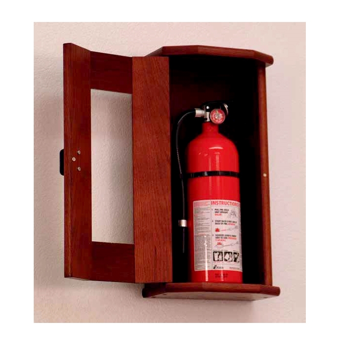 Wooden Mallet Fire Extinguisher Cabinet with Acrylic Front Panel Model FEC11